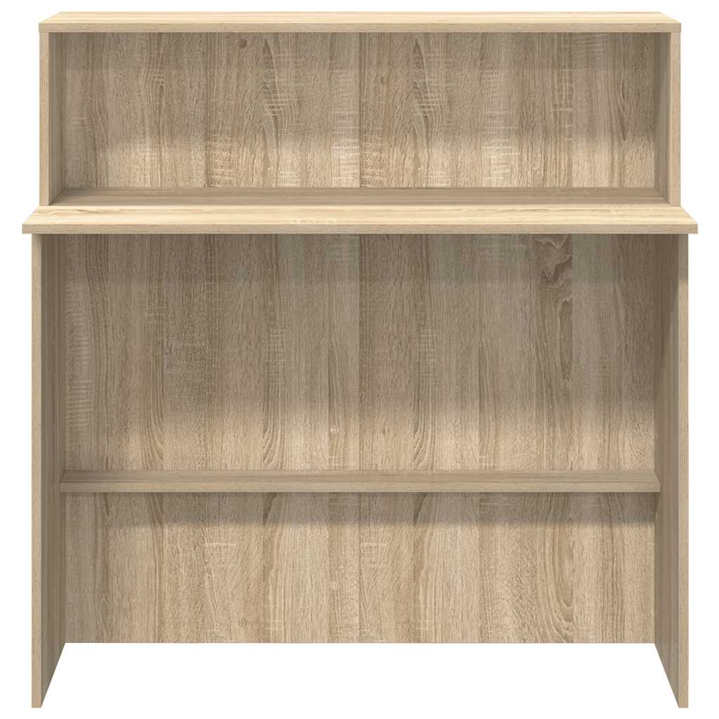 Scrivania per Reception Rovere Sonoma 100x50x103,5 cm in Legno Massello