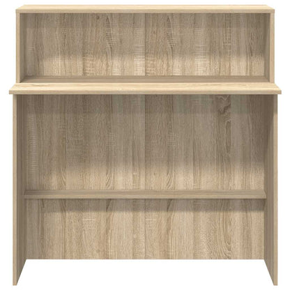 Scrivania per Reception Rovere Sonoma 100x50x103,5 cm in Legno Massello