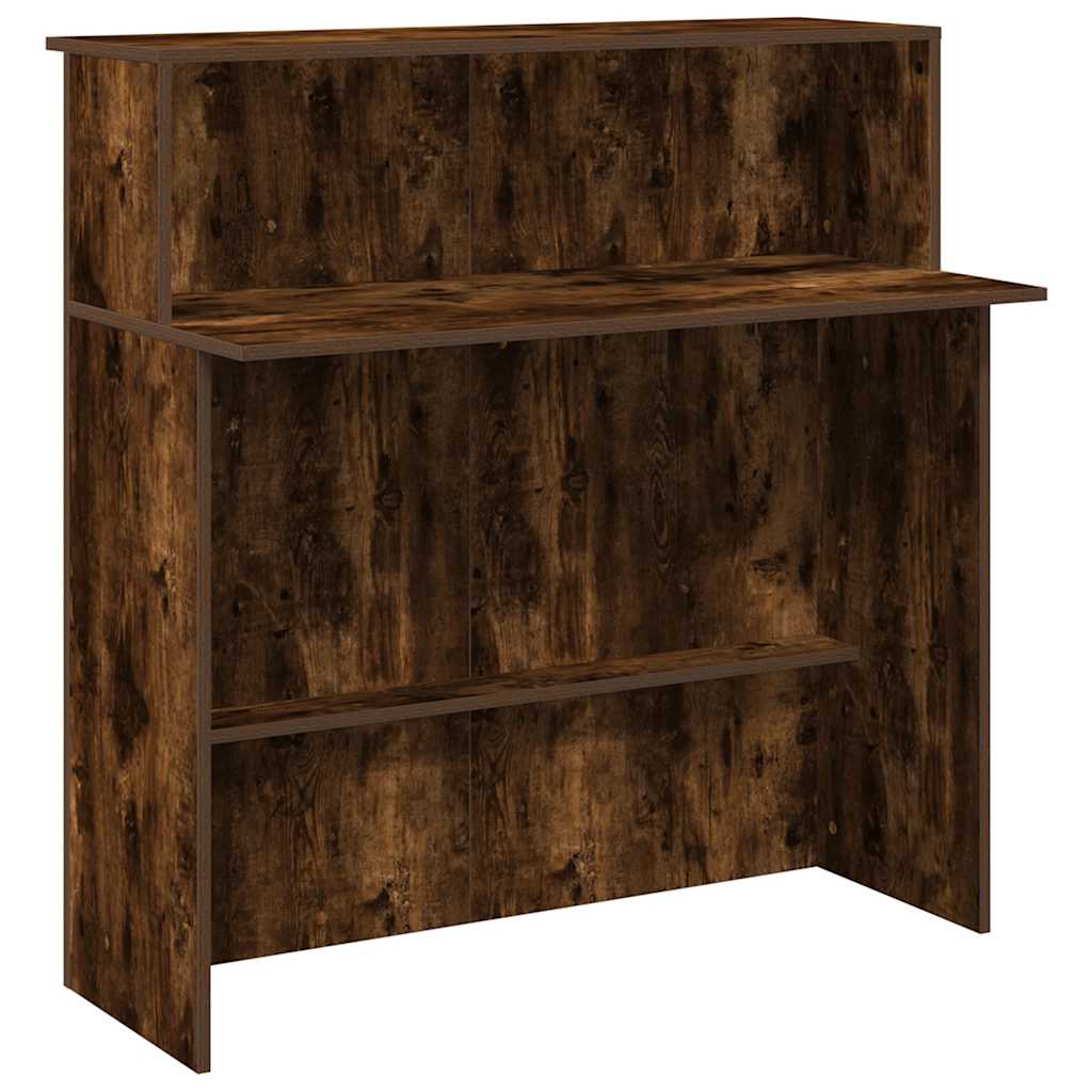Banco Reception Rovere Fumo 100x50x103,5cm in Legno Multistrato