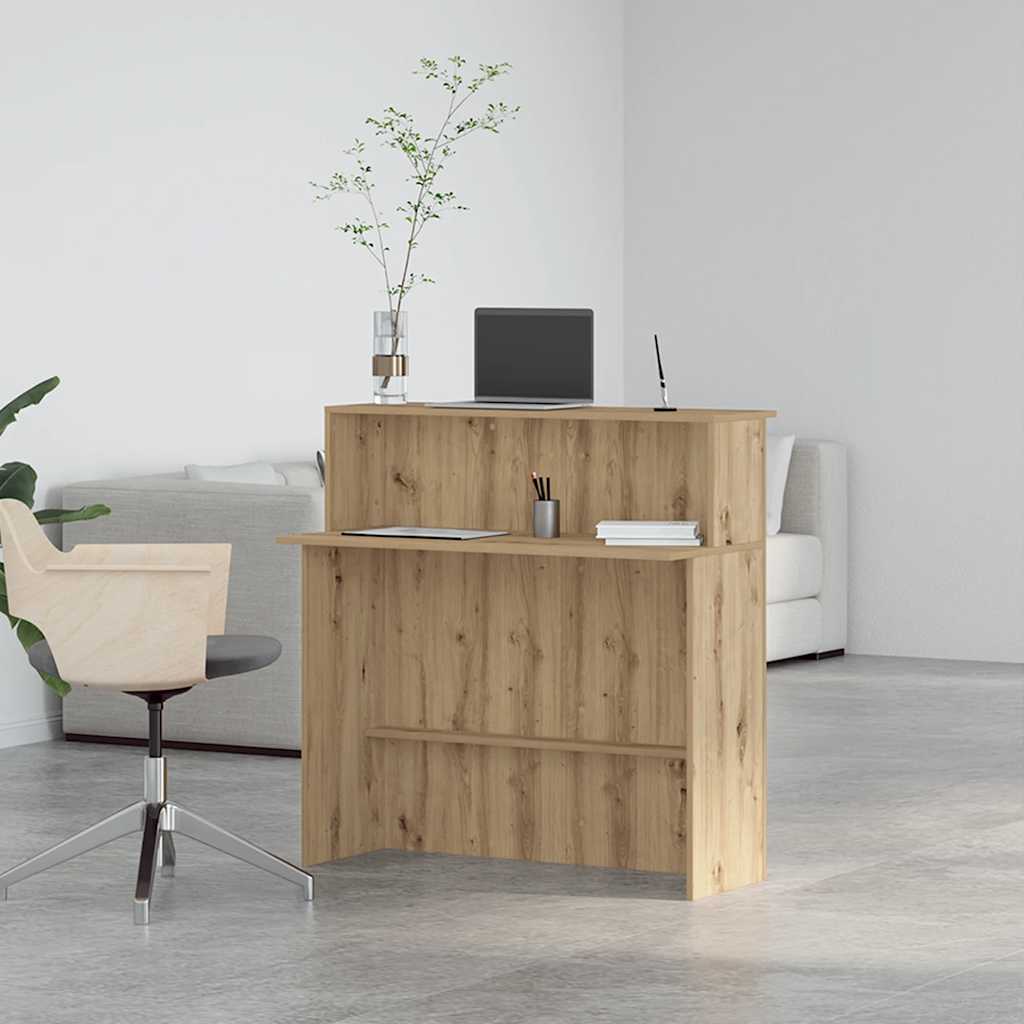 Banco Reception Rovere Artigianale 100x50x103,5cm in Truciolato