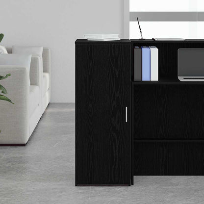 Mobile Portaoggetti Nero 40x45x103,5 cm in Legno Multistrato