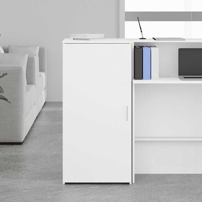 Mobile Portaoggetti Bianco 50x45x103,5 cm in Legno Multistrato
