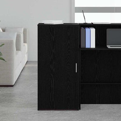 Mobile Portaoggetti Nero 50x45x103,5 cm in Legno Multistrato