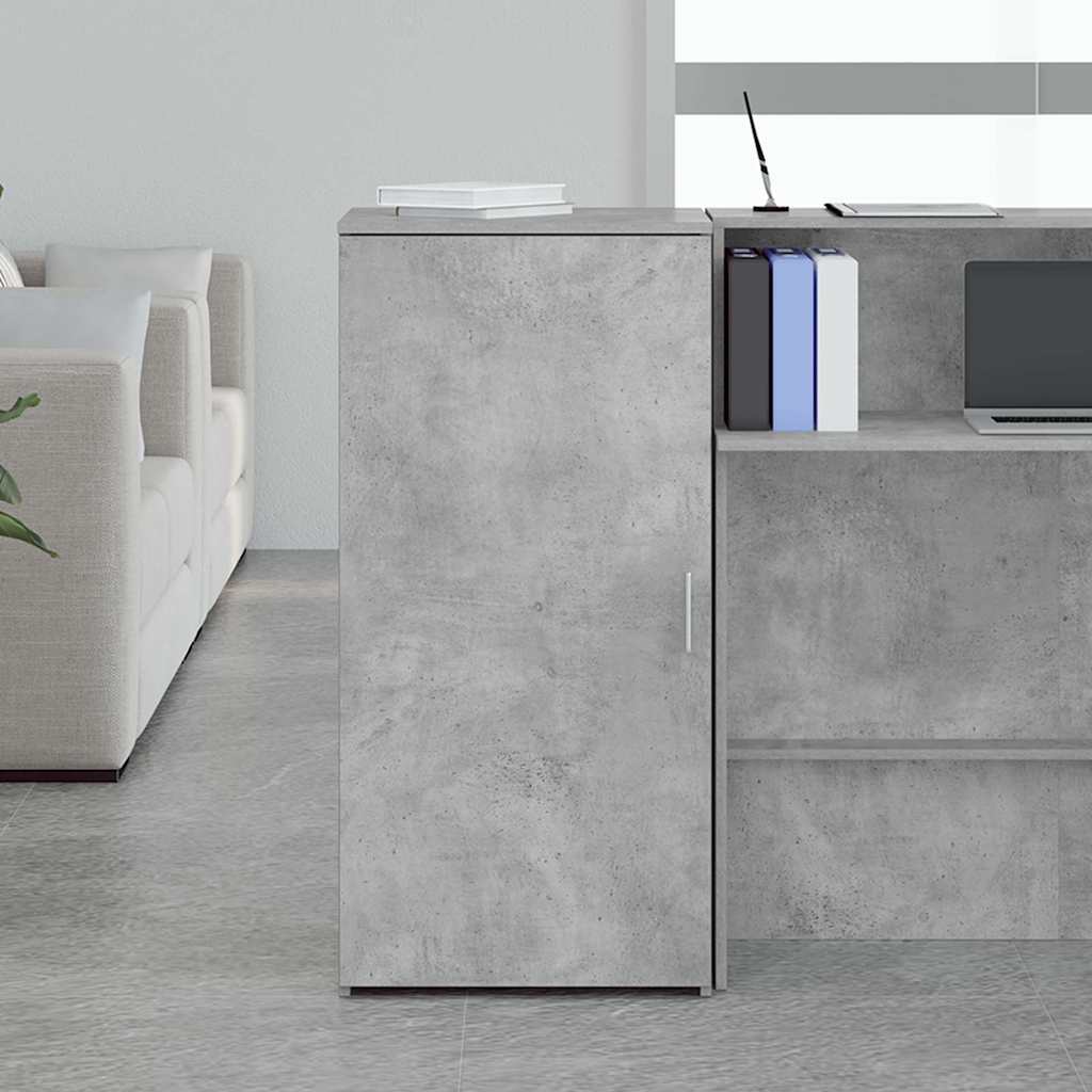 Mobile Portaoggetti Grigio Cemento 50x45x103,5 cm in Truciolato