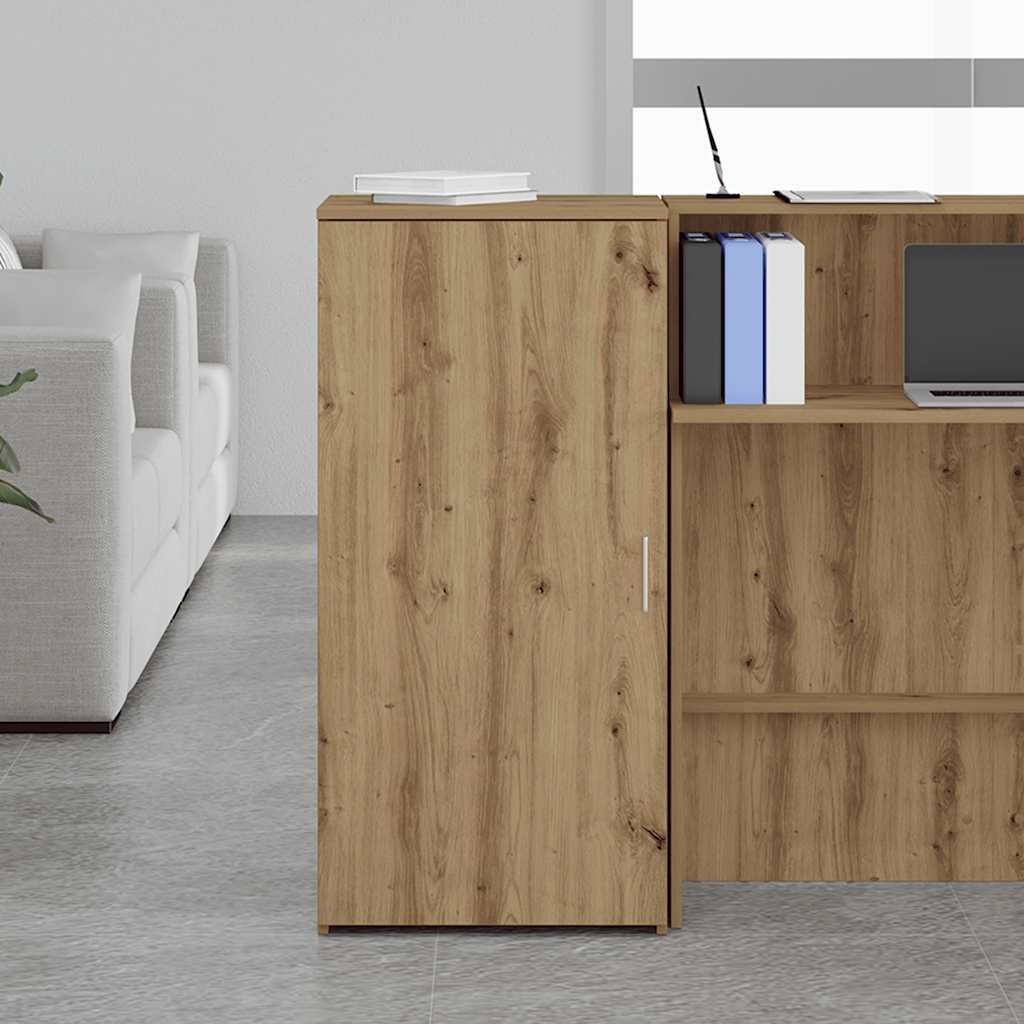 Mobile Portaoggetti Rovere Artigianale 50x45x103,5cm Truciolato