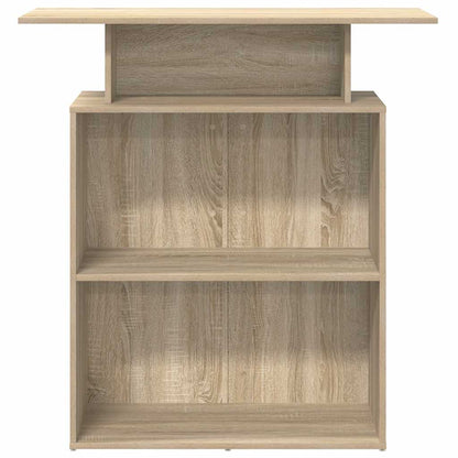 Scrivania per Reception Rovere Sonoma 100x40x104 cm in Legno Massello di Argilla