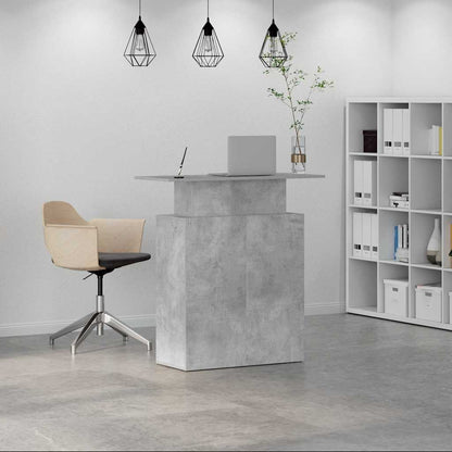 Banco Reception Grigio Cemento 100x40x104 cm Legno Multistrato