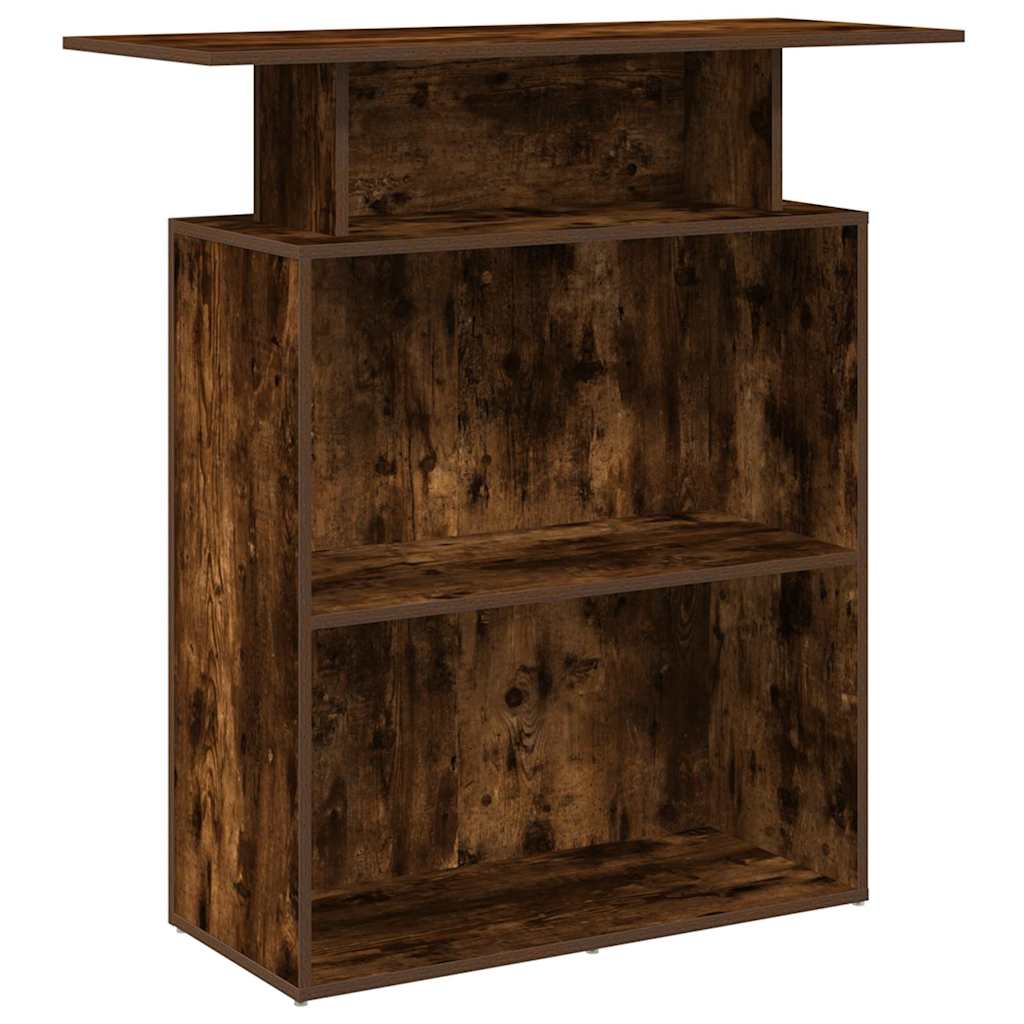 Banco Reception Rovere Fumo 100x40x104 cm in Legno Multistrato