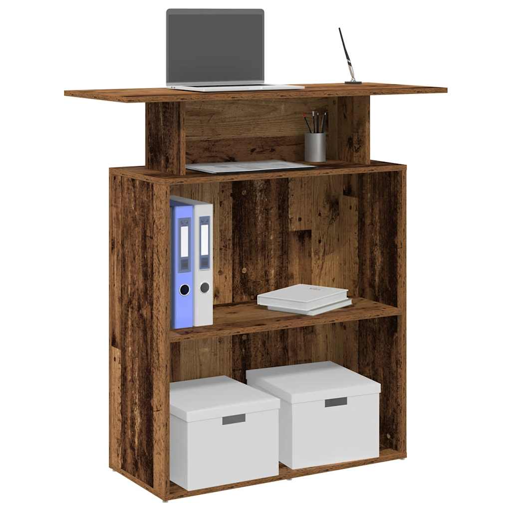 Banco Reception Legno Antico 100x40x104 cm Legno Multistrato