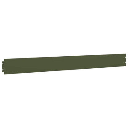 Bordure per Prato 50 pz Verde Oliva Acciaio Laminato a Freddo
