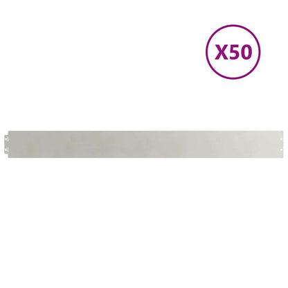 Bordure per Prato 50 pz 10x103 cm Acciaio Inossidabile