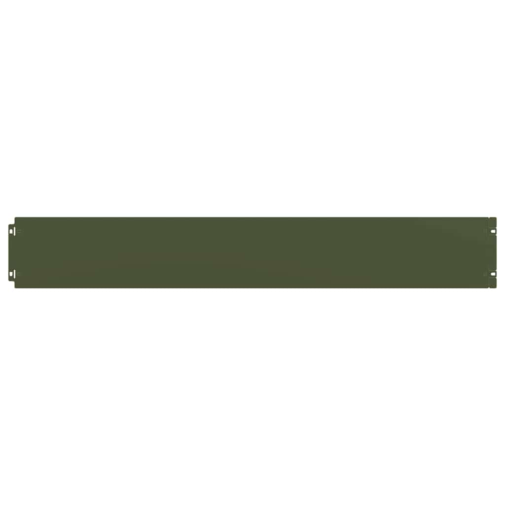 Bordure per Prato 10 pz Verde Oliva Acciaio Laminato a Freddo