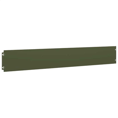 Bordure per Prato 10 pz Verde Oliva Acciaio Laminato a Freddo