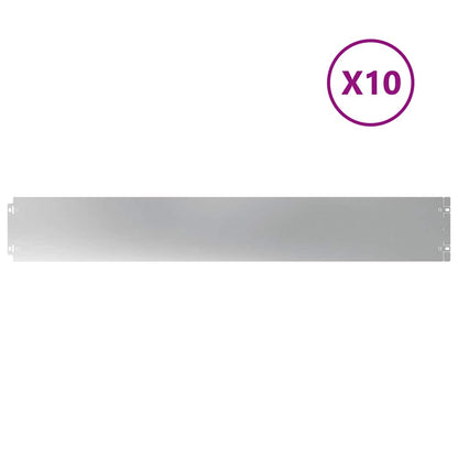 Bordure per Prato 10 pz 15x103 cm Acciaio Zincato