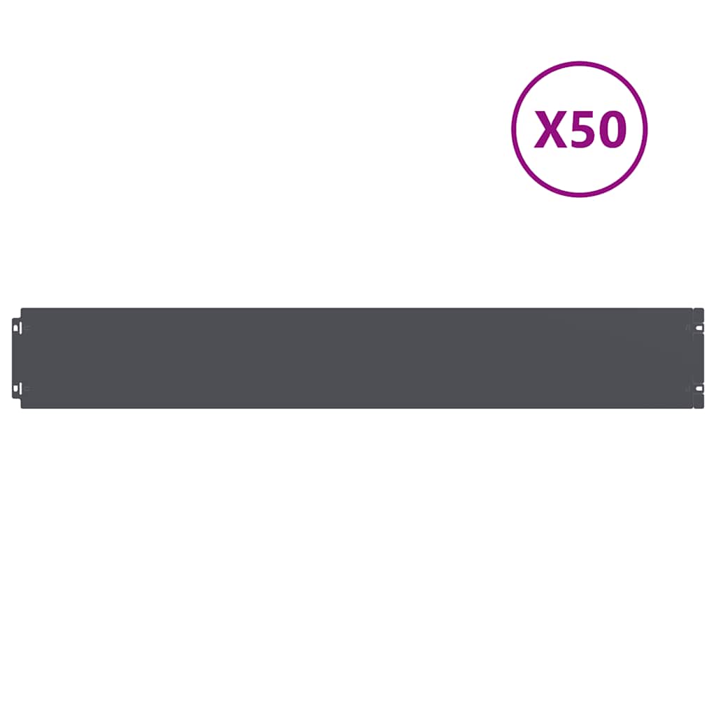 Bordure per Prato 50 pz Antracite Acciaio Laminato a Freddo