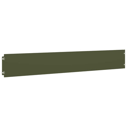 Bordure per Prato 50 pz Verde Oliva Acciaio Laminato a Freddo