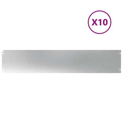 Bordure per Prato 10 pz 20x103 cm Acciaio Zincato