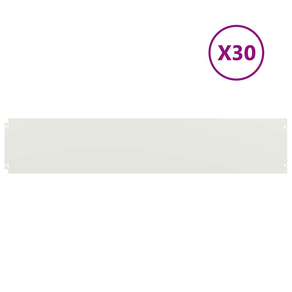 Bordure per Prato 30 pz Bianchi Acciaio Laminato a Freddo