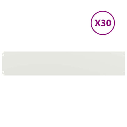Bordure per Prato 30 pz Bianchi Acciaio Laminato a Freddo