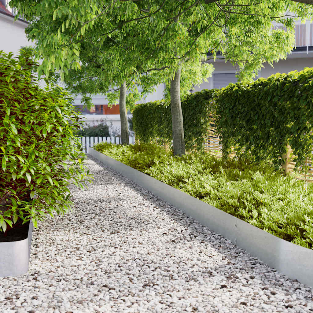 Bordure per Prato 30 pz 20x103 cm Acciaio Zincato