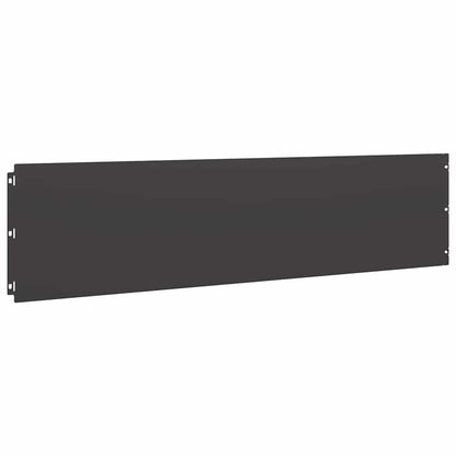 Bordure per Prato 10 pz Nere Acciaio Laminato a Freddo
