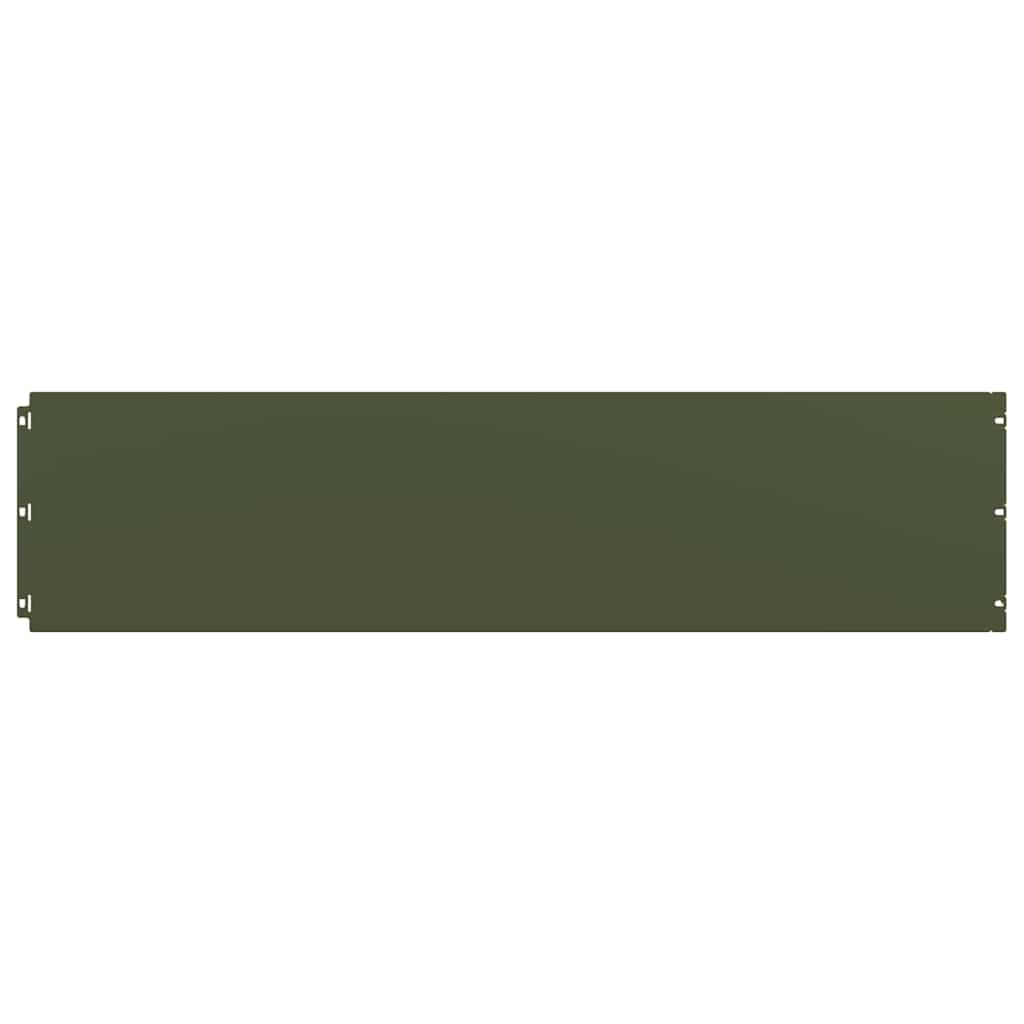 Bordure per Prato 10 pz Verde Oliva Acciaio Laminato a Freddo