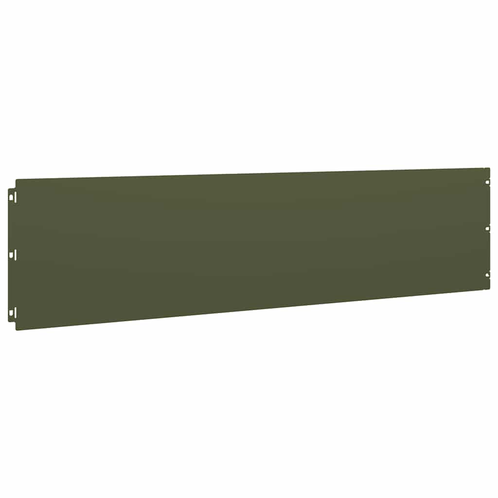 Bordure per Prato 10 pz Verde Oliva Acciaio Laminato a Freddo