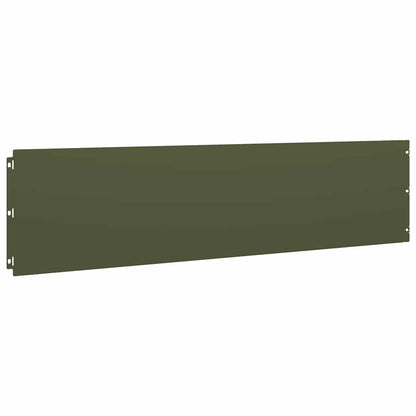 Bordure per Prato 10 pz Verde Oliva Acciaio Laminato a Freddo