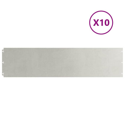 Bordure per Prato 10 pz 25x103 cm Acciaio Inossidabile