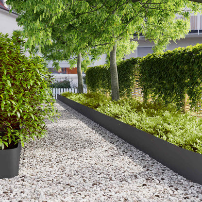Bordure per Prato 20 pz Nere Acciaio Laminato a Freddo