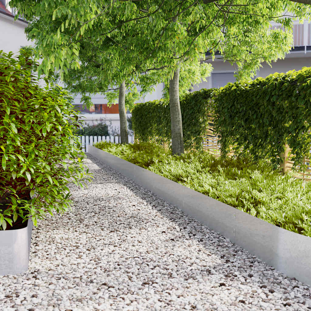 Bordure per Prato 20 pz 25x103 cm Acciaio Zincato