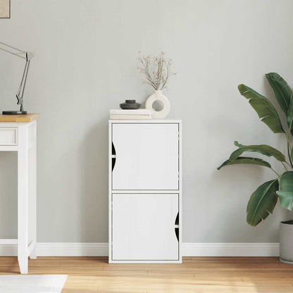 Armadietto Laterale ODDA Bianco 40x24x79 cm Legno Massello Pino