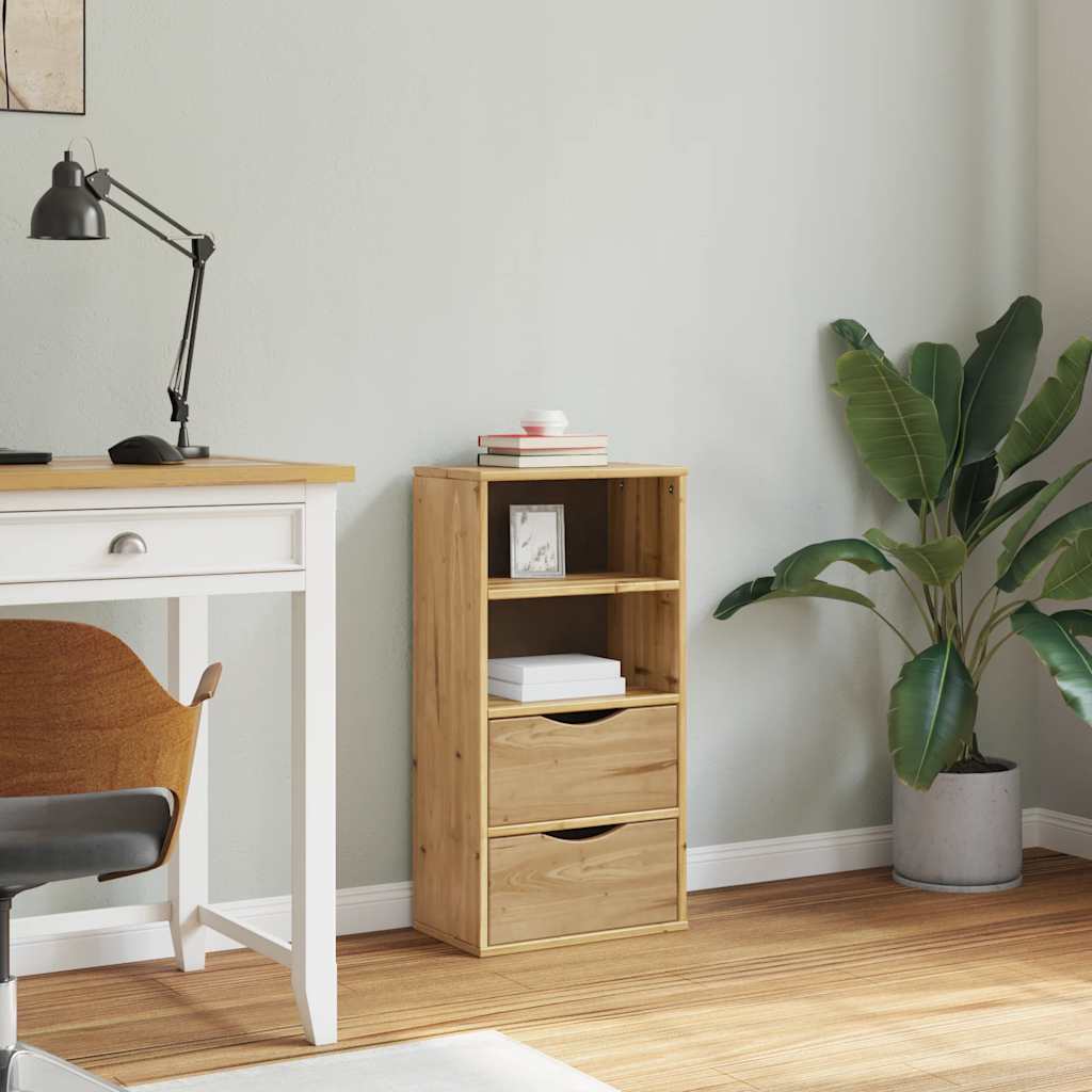 Armadietto Laterale con Cassetti ODDA 40x24x79 cm Legno di Pino