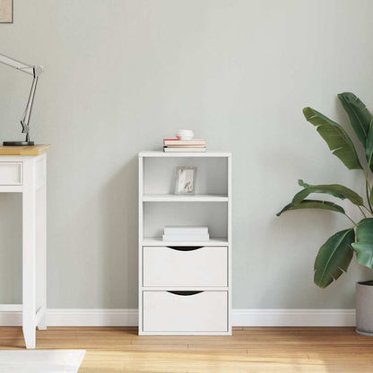 Armadietto Laterale con Cassetti ODDA Bianco 40x24x79 cm