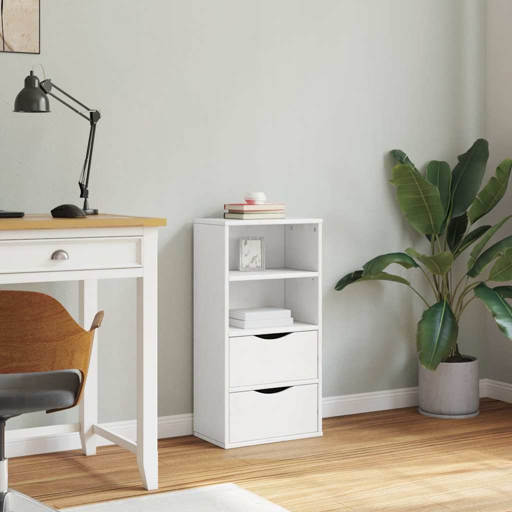 Armadietto Laterale con Cassetti ODDA Bianco 40x24x79 cm