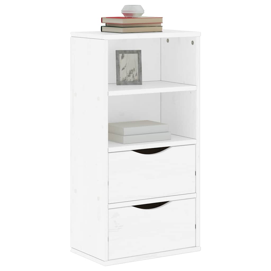 Armadietto Laterale con Cassetti ODDA Bianco 40x24x79 cm