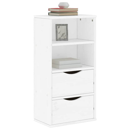 Armadietto Laterale con Cassetti ODDA Bianco 40x24x79 cm