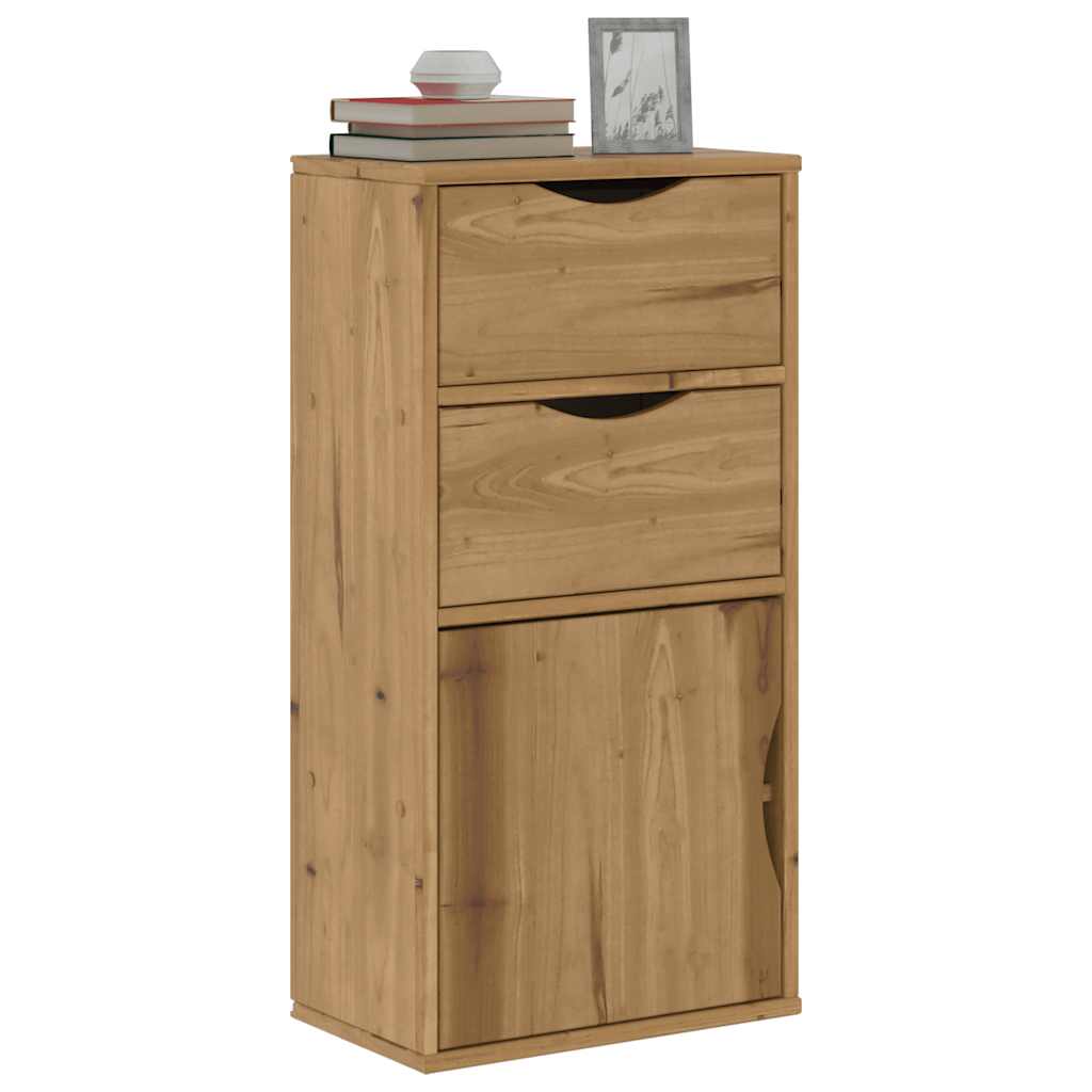 Armadietto Laterale con Cassetti ODDA 40x24x79 cm Legno di Pino