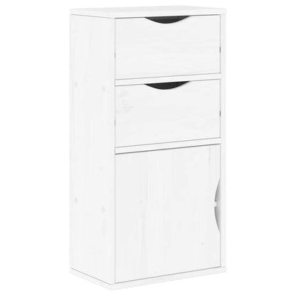 Armadietto Laterale con Cassetti ODDA Bianco 40x24x79 cm