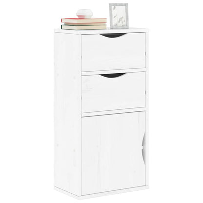 Armadietto Laterale con Cassetti ODDA Bianco 40x24x79 cm