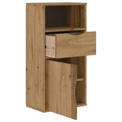 Armadietto Laterale con Cassetto ODDA 40x24x79 cm Legno di Pino