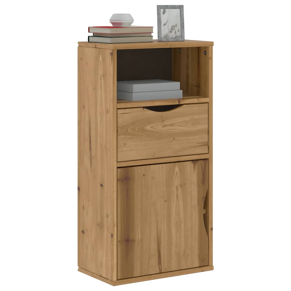 Armadietto Laterale con Cassetto ODDA 40x24x79 cm Legno di Pino