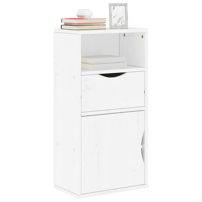 Armadietto Laterale con Cassetto ODDA Bianco 40x24x79 cm