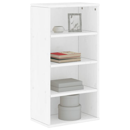 Armadietto Laterale ODDA Bianco 40x24x79 cm Legno Massello Pino