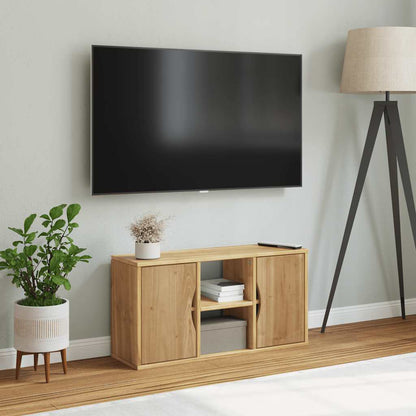 Mobile Porta TV ODDA 79x24x40 cm in Legno Massello di Pino