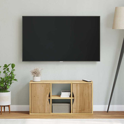 Mobile Porta TV ODDA 79x24x40 cm in Legno Massello di Pino