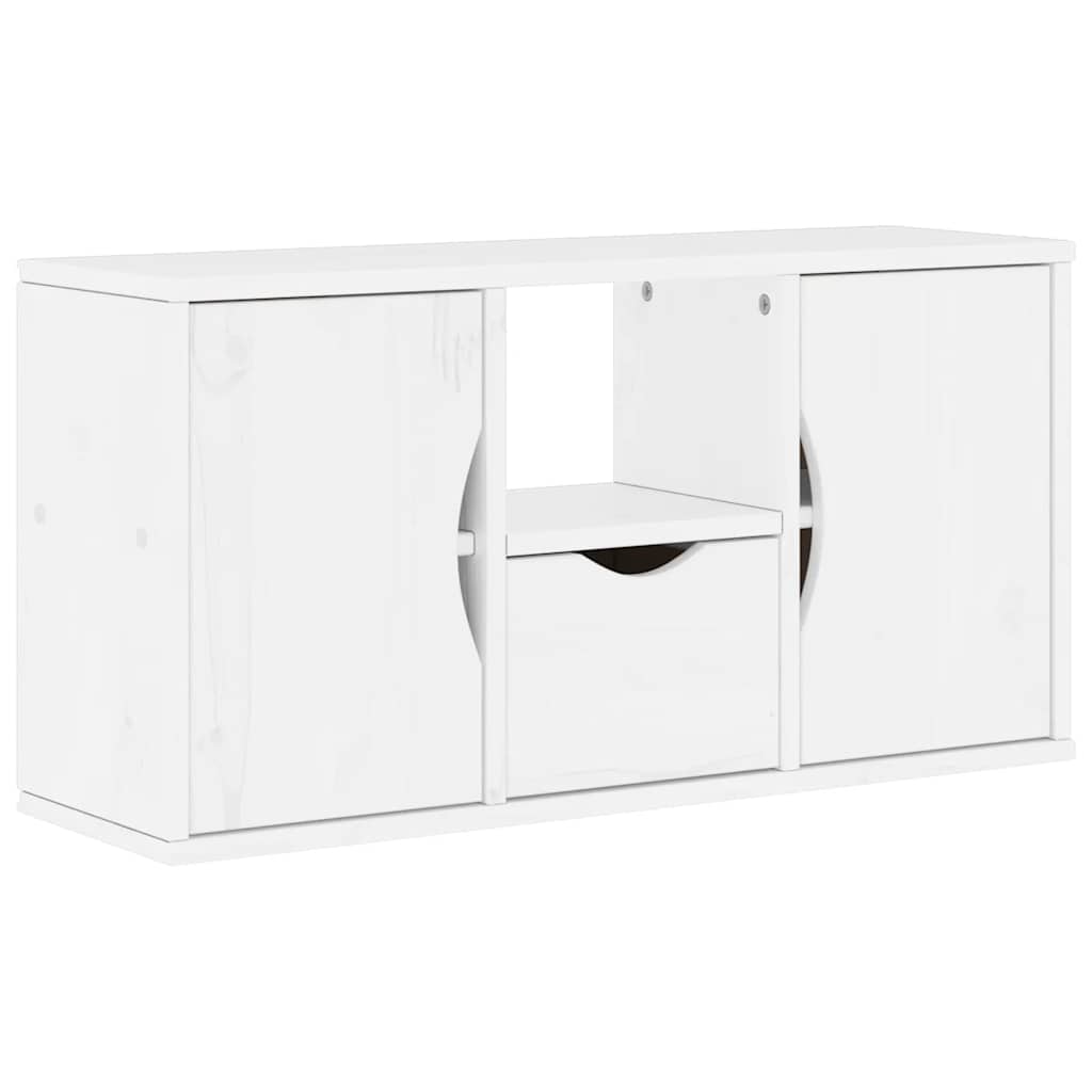 Mobile Porta TV con Cassetto ODDA Bianco 79x24x40 cm