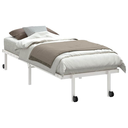 Giroletto senza Materasso Pieghevole Bianco 75x190 cm Acciaio