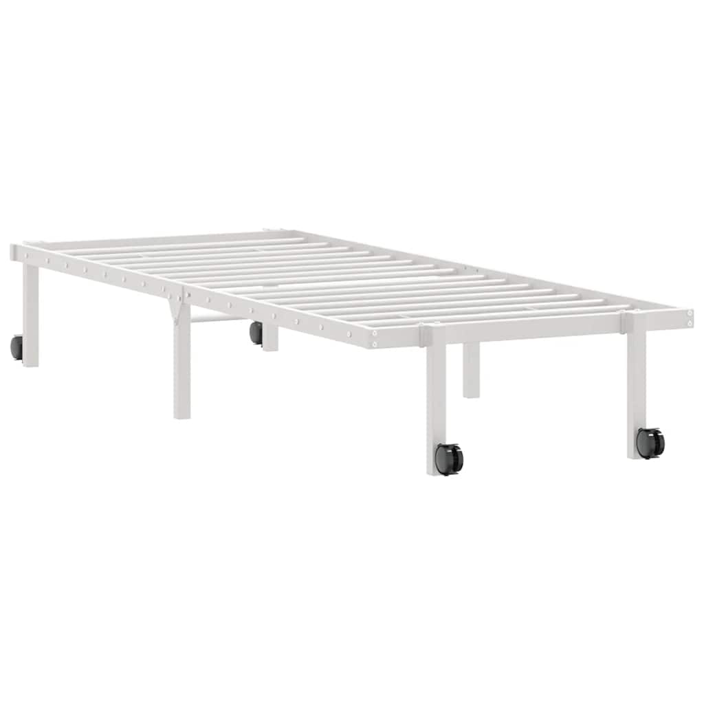 Giroletto senza Materasso Pieghevole Bianco 75x190 cm Acciaio