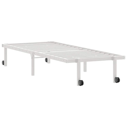Giroletto senza Materasso Pieghevole Bianco 75x190 cm Acciaio